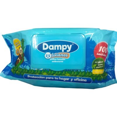 PAÑITOS DAMPY AZUL * 100 UND