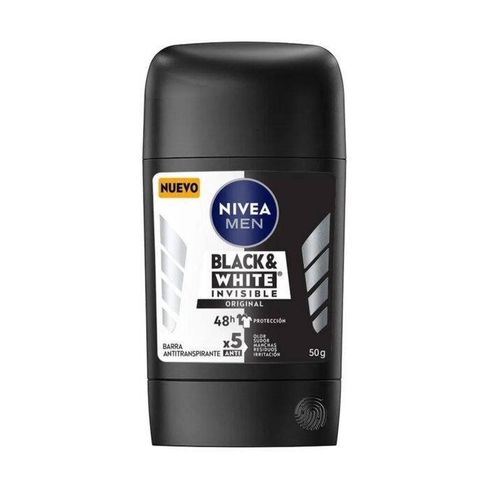 DESODORANTE NIVEA BARRA BLACK WHITE MEN