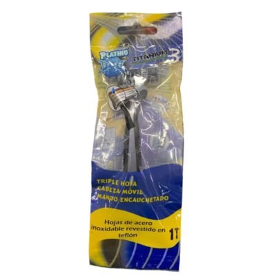 MAQUINA PLATINO TITANIUM 3 HOJAS BOLSA