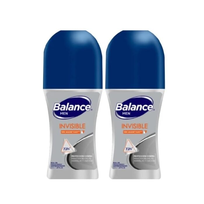 DESODORANTE BALANCE HOMBRE ROLLON INVISIBLE 50ML *2 UND