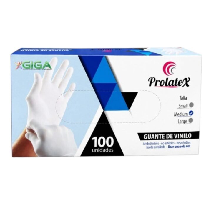 GUANTE DE VINILO PROLATEX TALLA M *100und