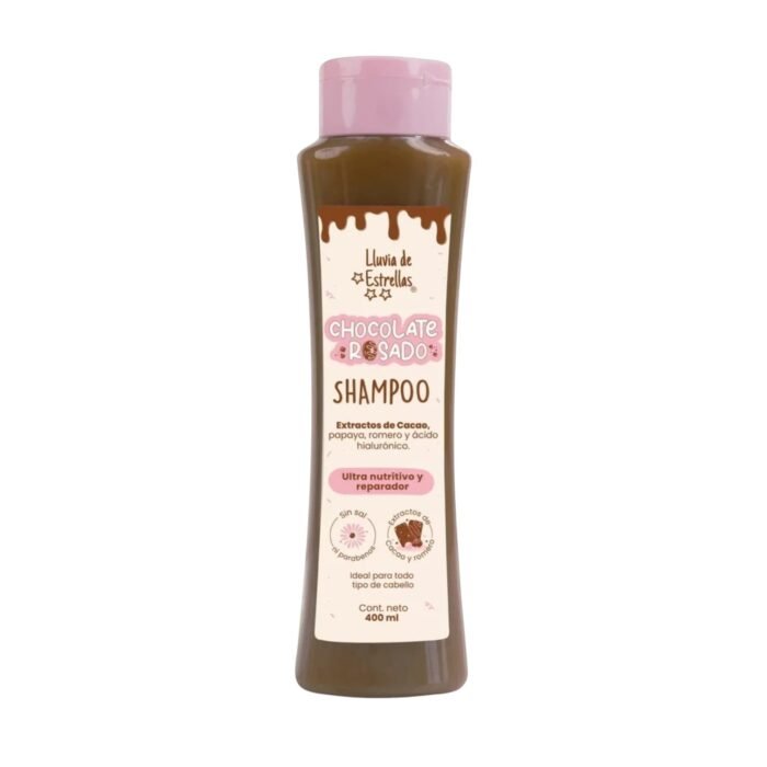 SHAMPOO LLUVIA DE ESTRELLAS CHOCOLATE ROSADO *400ML