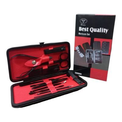 ESTUCHE MANICURE NEGRO ACERO REF HC 0271-HC0038