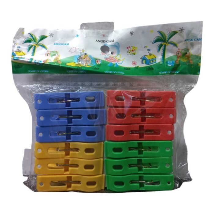 GANCHO PLASTICO PARA ROPA X 12 UND
