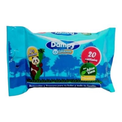PAÑITOS DAMPY AZUL X 20 UND