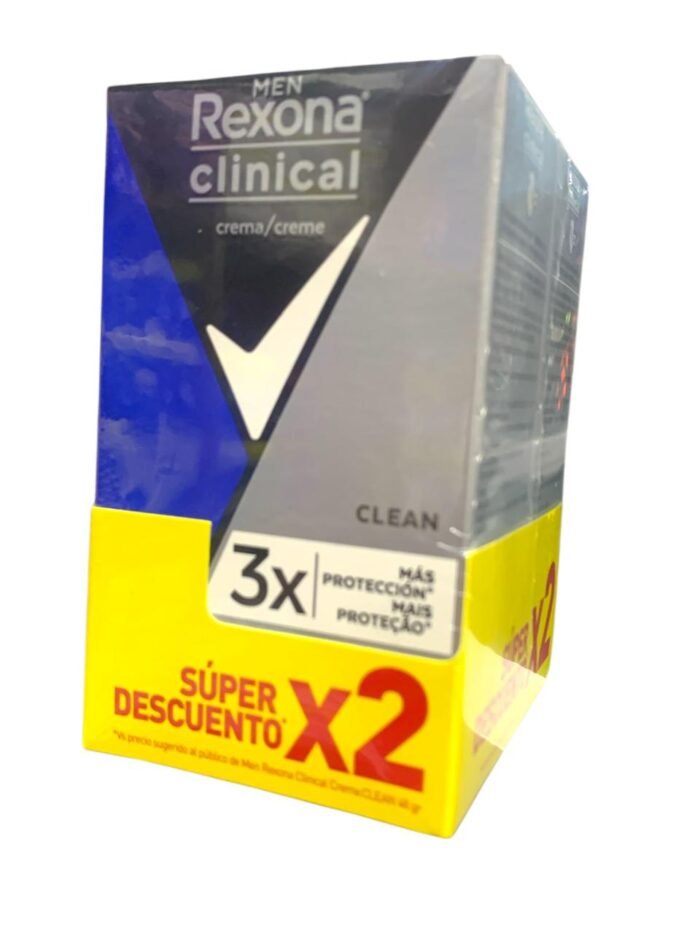DESODORANTE REXONA CLINICAL AZUL CLEAN *2 *48 GR