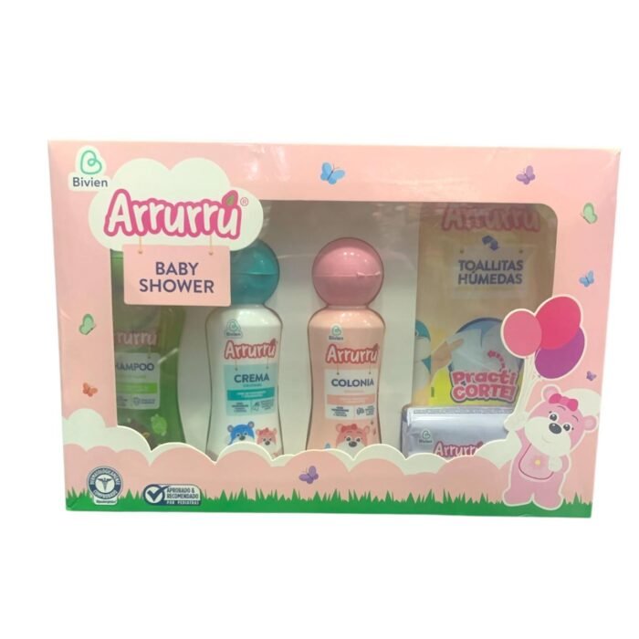 ESTUCHE ARRURRU BABY SHOWER ROSADO