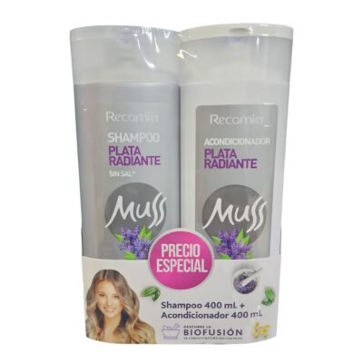 SHAMPOO MUSS PLATA + ACD MUSS PLATA *400 ML