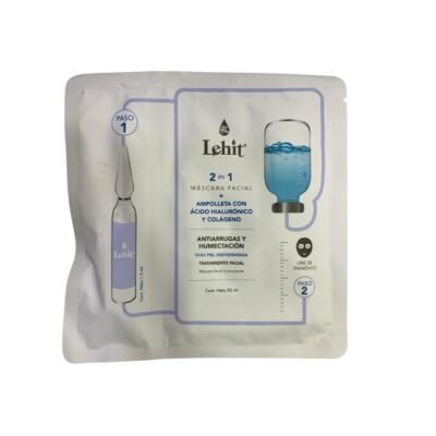 MASCARILLA FACIAL LEHIT CON AMPOLLA 2 EN 1