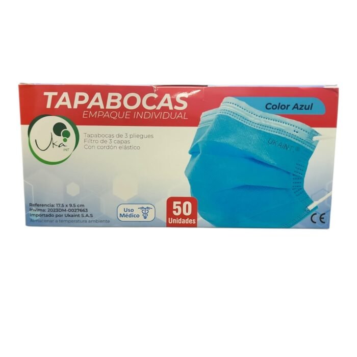 TAPABOCAS MEDICAL EMPAQUE INDIVIDUAL *50