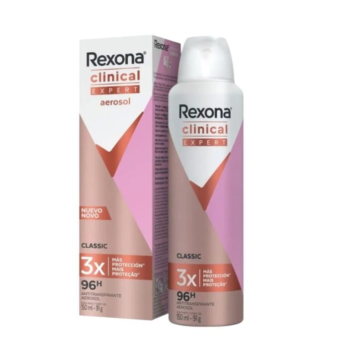 DESODORANTE REXONA CLINICAL AEROSOL DAMA ROSADO *150ml