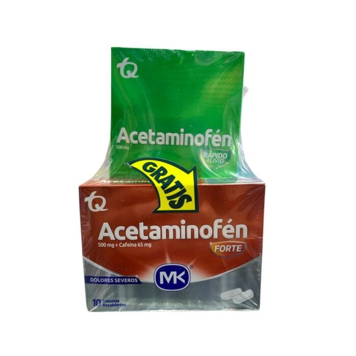 ACETAMINOFEN MK *50 UND + ACETAMINOFEN FORTE*10