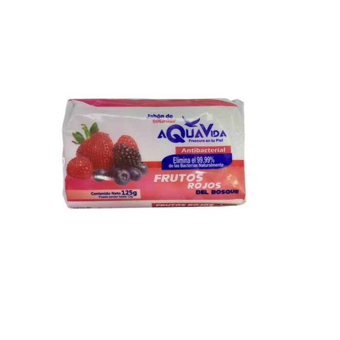JABON AQUAVIDA FRUTOS ROJO*125 GMS